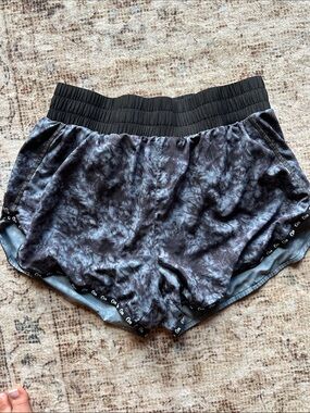 ZYIA Black Tie-Dye Athletic Shorts
